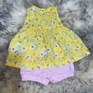 Baby girl yellow dress outfit